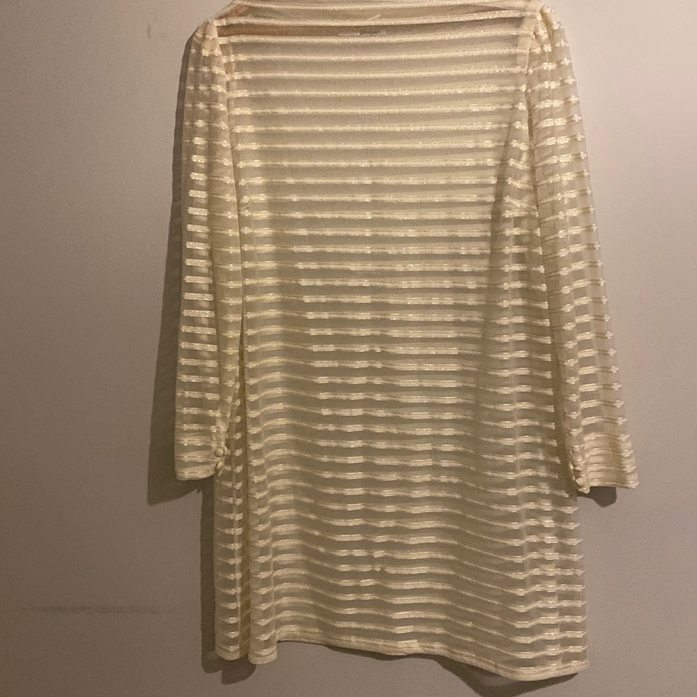 Vintage Sheer White Dress and Gold Detail